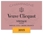 Veuve Clicquot Vintage Brut Rose 2015  Front Label
