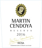 Martin Cendoya Rioja Reserva 2016  Front Label