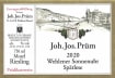 J.J. Prum Wehlener Sonnenuhr Riesling Spatlese 2020  Front Label