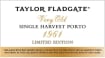 Taylor Fladgate Very Old Single Harvest Port 1961  Front Label