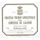 Chateau Pichon Longueville Comtesse de Lalande  2004 Front Label