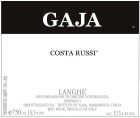 Gaja Costa Russi 2005 Front Label