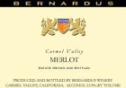 Bernardus Merlot 1996 Front Label