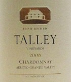 Talley Arroyo Grande Estate Chardonnay (375ML half-bottle) 2008 Front Label