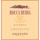 Santadi Carignano del Sulcis Riserva Rocca Rubia 2007 Front Label