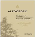 Altocedro La Consulta Select Malbec 2009 Front Label