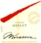 Mirassou Family Selection Merlot 1996 Front Label