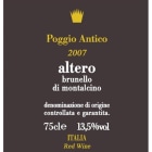 Poggio Antico Brunello di Montalcino Altero (1.5 Liter Magnum) 2007 Front Label