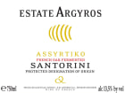 Argyros French Oak Fermented Assyrtiko 2015 Front Label