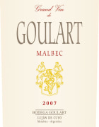 Bodega Goulart Grand Vin de Goulart  Malbec 2007 Front Label
