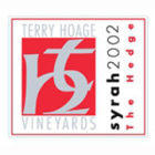 Terry Hoage The Hedge Syrah 2002 Front Label