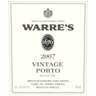 Warre's Vintage Port (375ML half-bottle) 2007 Front Label