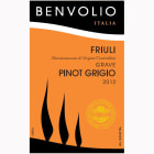 Benvolio Pinot Grigio 2012 Front Label