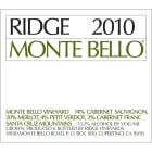 Ridge Monte Bello (375ML half-bottle) 2010 Front Label