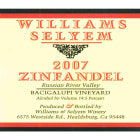 Williams Selyem Bacigalupi Vineyard Zinfandel 2007 Front Label