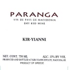 Kir-Yianni Paranga Dry Red 2008 Front Label