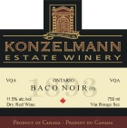 Konzelmann Niagara Peninsula Baco Noir 2015 Front Label