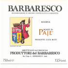 Produttori del Barbaresco Barbaresco Paje Riserva 2009 Front Label