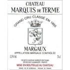 Chateau Marquis de Terme  2005 Front Label