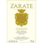 Zarate Albarino 2013 Front Label