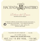 Hacienda Monasterio Ribera del Duero 2010 Front Label
