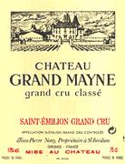 Chateau Grand Mayne  1997 Front Label