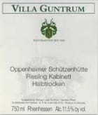 Louis Guntrum Riesling Kabinett dry Oppenheimer Sacktrager 1997 Front Label