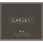 Carden Pinot Noir 2012 Front Label