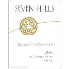 Seven Hills Winery Seven Hills Vineyard Merlot 2013 Front Label