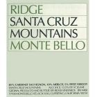 Ridge Monte Bello (3 Liter Bottle) 2002 Front Label