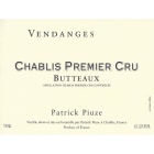 Patrick Piuze Chablis Butteaux Premier Cru  2014 Front Label