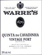 Warre's Quinta da Cavadinha (half-bottle) 1995 Front Label