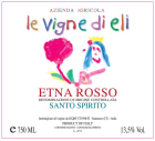 Le Vigne di Eli Santa Spirito Etna Rosso 2014 Front Label