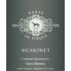 Haras de Pirque Hussonet Gran Reserva Cabernet Sauvignon 2012 Front Label