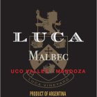 Luca Malbec 2014 Front Label