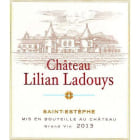 Chateau Lilian Ladouys  2013 Front Label