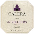 Calera de Villiers Vineyard Pinot Noir (375ML half-bottle) 2011 Front Label