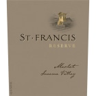 St. Francis Reserve Merlot 2014 Front Label