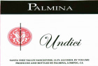 Palmina Undici Sangiovese  2012 Front Label