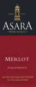 Asara Wine Estate Stellenbosch Merlot 2009 Front Label