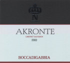 Azienda Agricola Boccadigabbia Marche Akronte Cabernet Sauvignon 2003 Front Label