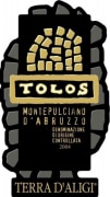 Terra d'Aligi Montepulciano d'Abruzzo Tolos 2004 Front Label
