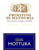 Azienda Mottura Villa Mottura Primitivo di Manduria 2012 Front Label