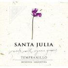 Santa Julia Organic Tempranillo 2016 Front Label