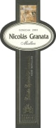 Bodega Carmine Granata Nicolas Granata Malbec 2003 Front Label