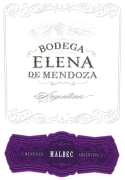 Bodega Elena de Mendoza Malbec 2013 Front Label