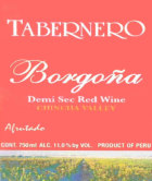 Bodega Tabernero Borgona 2012 Front Label