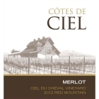 Cotes de Ciel Ciel du Cheval Vineayrd Merlot 2012 Front Label