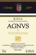 Bodegas Valdelana Agnus Vino de Autor Crianza 2009 Front Label