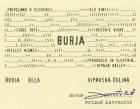 Burja Estate Burja Bela 2010 Front Label